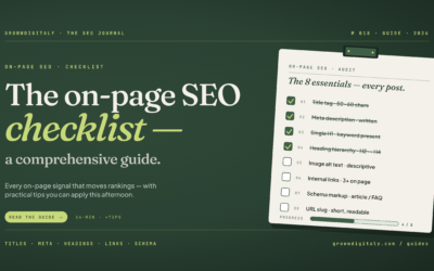 On-Page SEO Checklist: A Comprehensive Guide with Tips