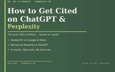 How to Get Cited by ChatGPT: The GEO Workflow I Tested on Myself